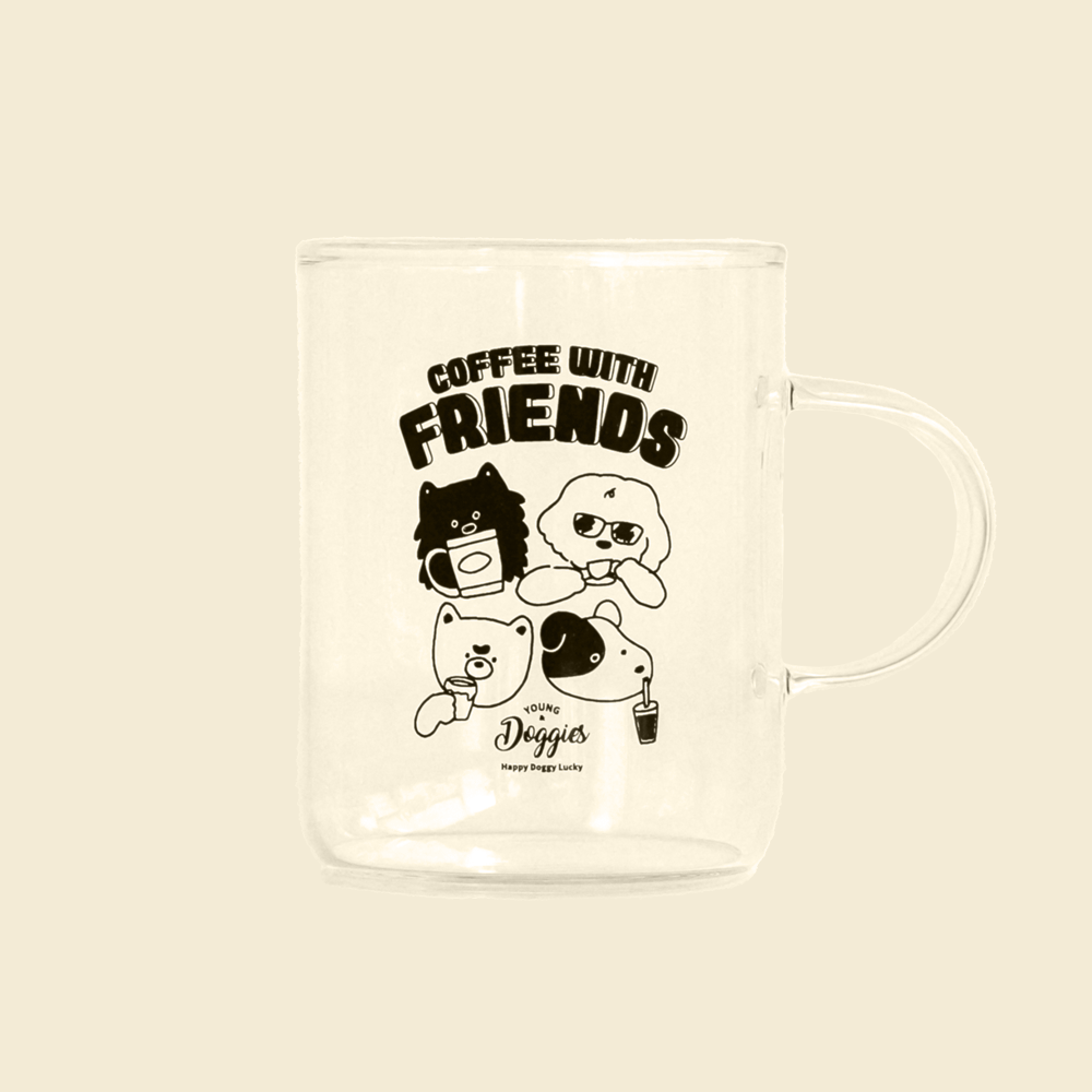 Coffee With Friends GLASS MUG